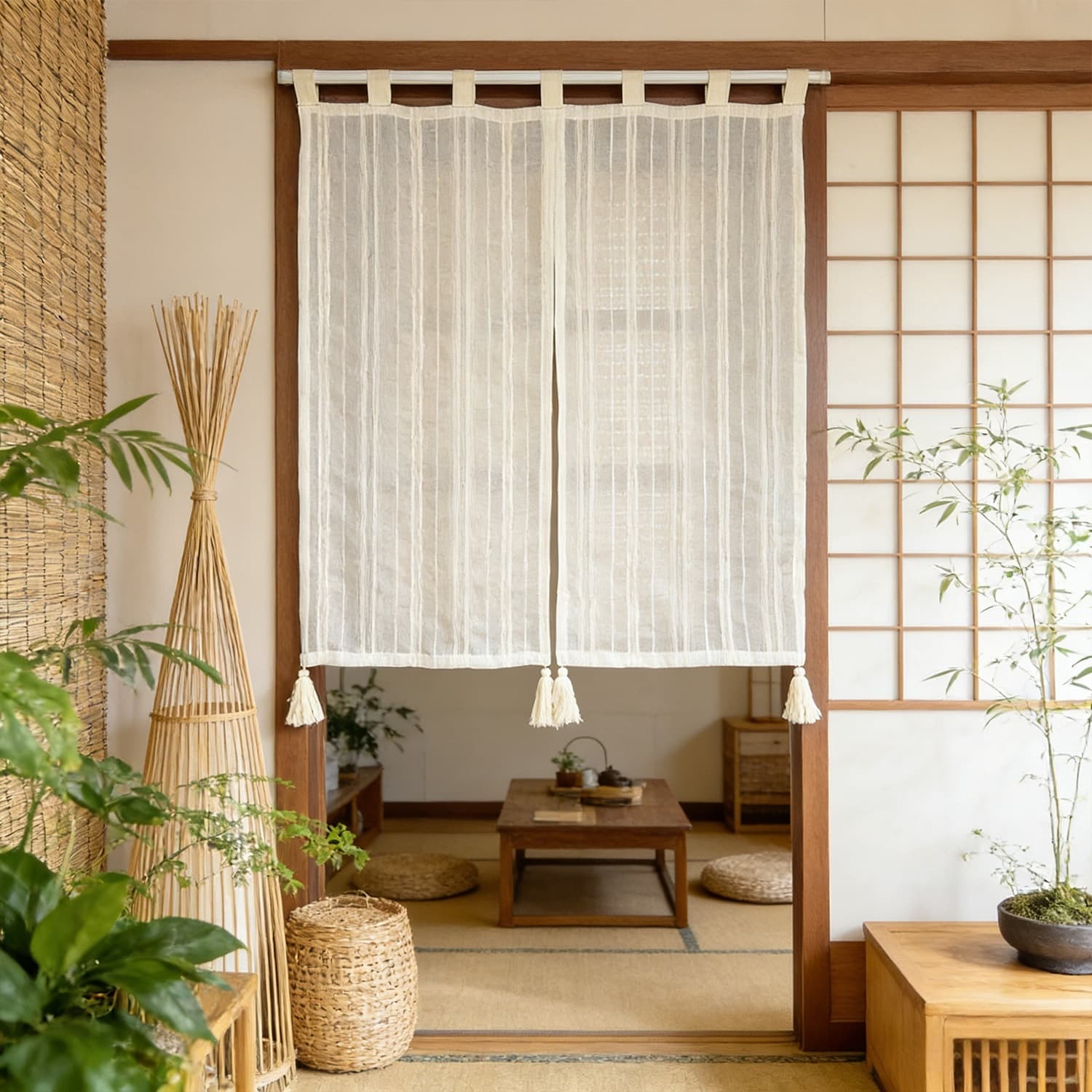 Cortina Longa Japonesa Noren L - Noren Curtain Doorway avaliação e preço
