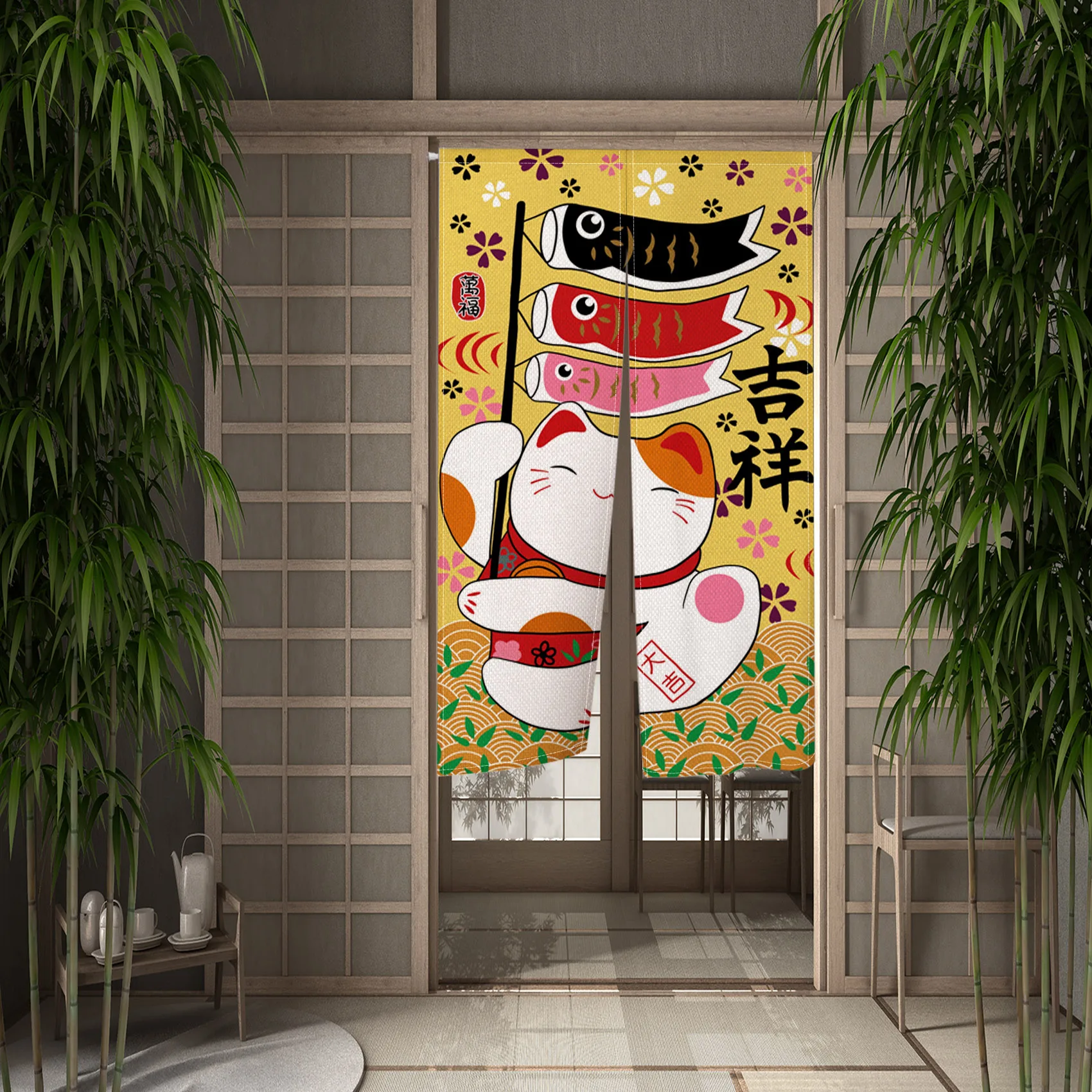 Cortina de porta japonesa nore - Noren Curtain Doorway avaliação e preço